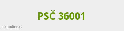 PSČ 36001