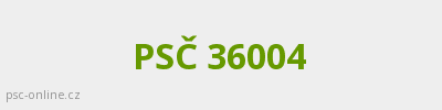 PSČ 36004