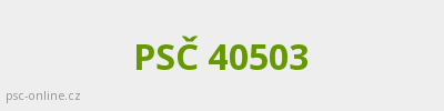 PSČ 40503